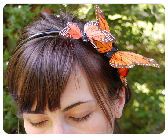 butterfly headband, alexander mc queen, butterflies, hair